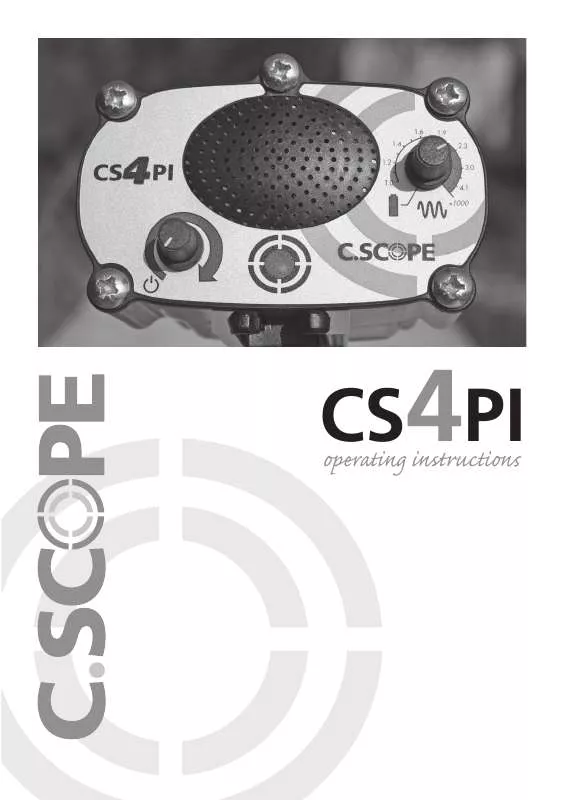 Mode d'emploi C-SCOPE CS4PI