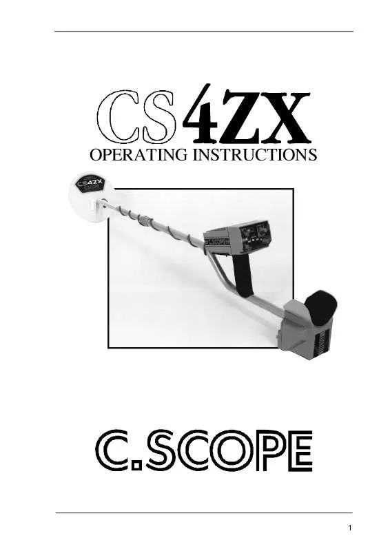 Mode d'emploi C-SCOPE CS4ZX