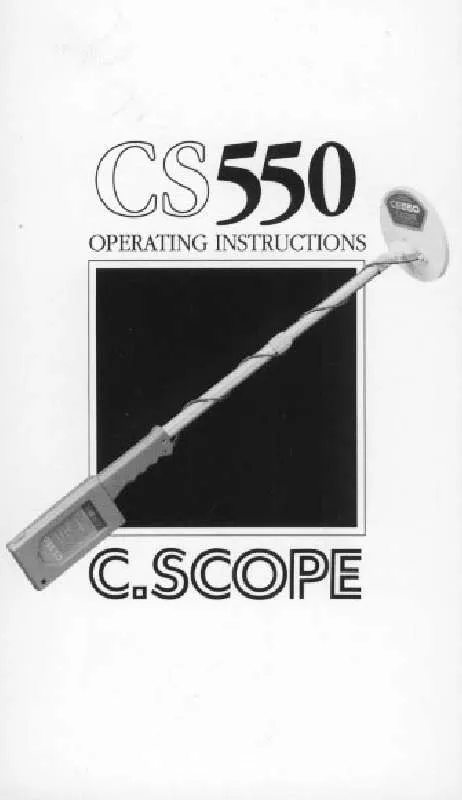 Mode d'emploi C-SCOPE CS550