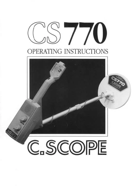 Mode d'emploi C-SCOPE CS770