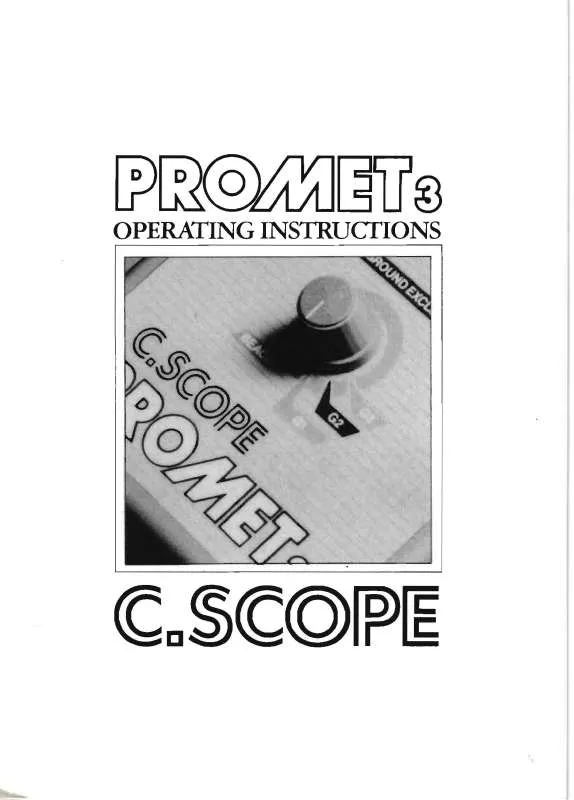 Mode d'emploi C-SCOPE PROMET3