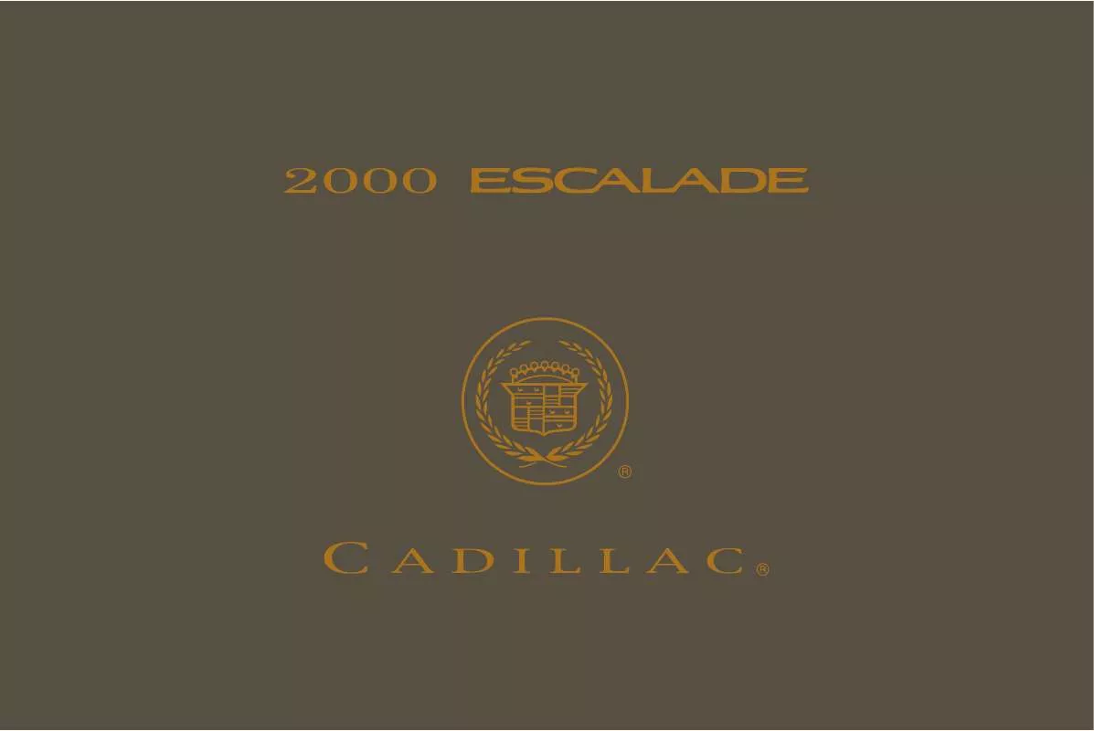Mode d'emploi CADILLAC ESCALADE-2000