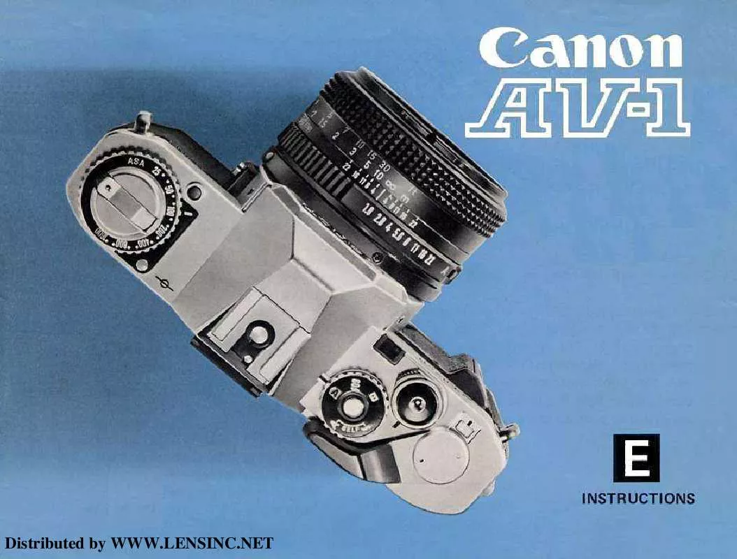 Mode d'emploi CANON AV-1