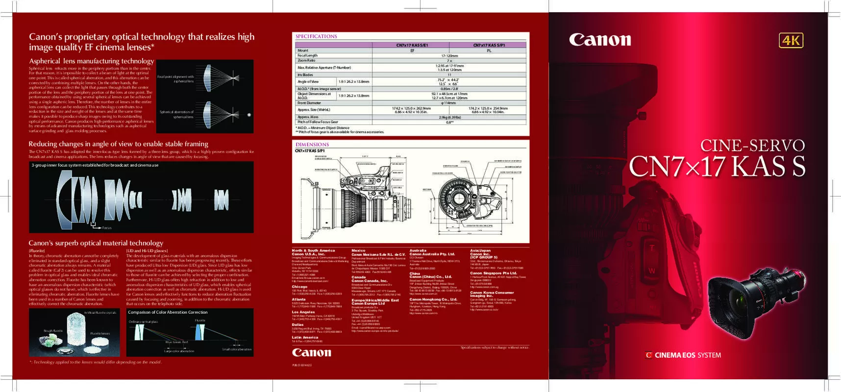 Mode d'emploi CANON CINE-SERVO 17-120MM T2.95 PL