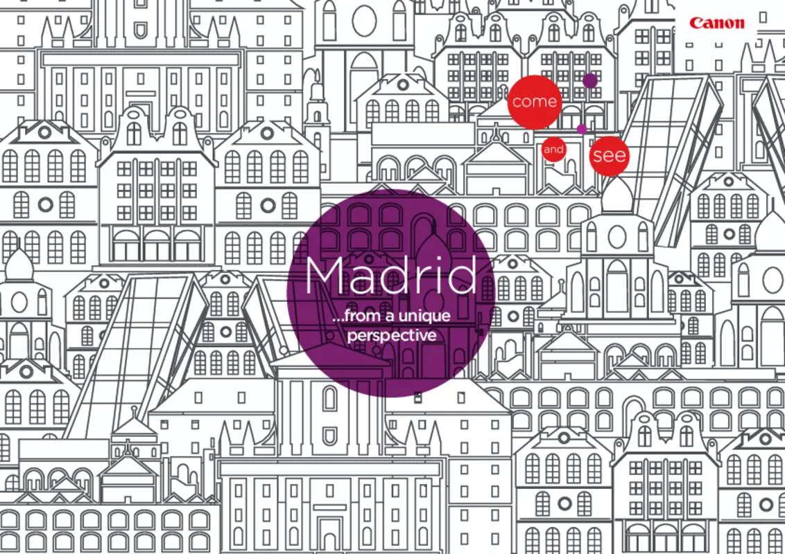 Mode d'emploi CANON CITY GUIDE - MADRID