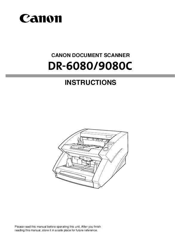 Mode d'emploi CANON DR-6080
