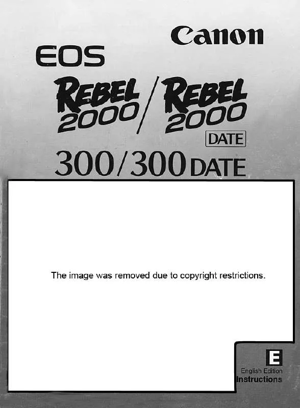 Mode d'emploi CANON EOS REBEL 2000