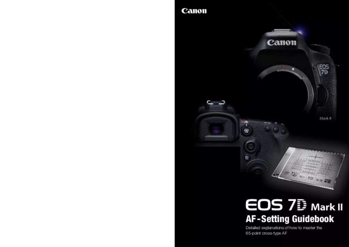 Mode d'emploi CANON EOS 7D MARK II AF-SETTING GUIDE