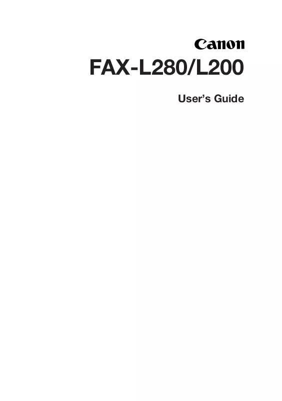 Mode d'emploi CANON FAX-L280