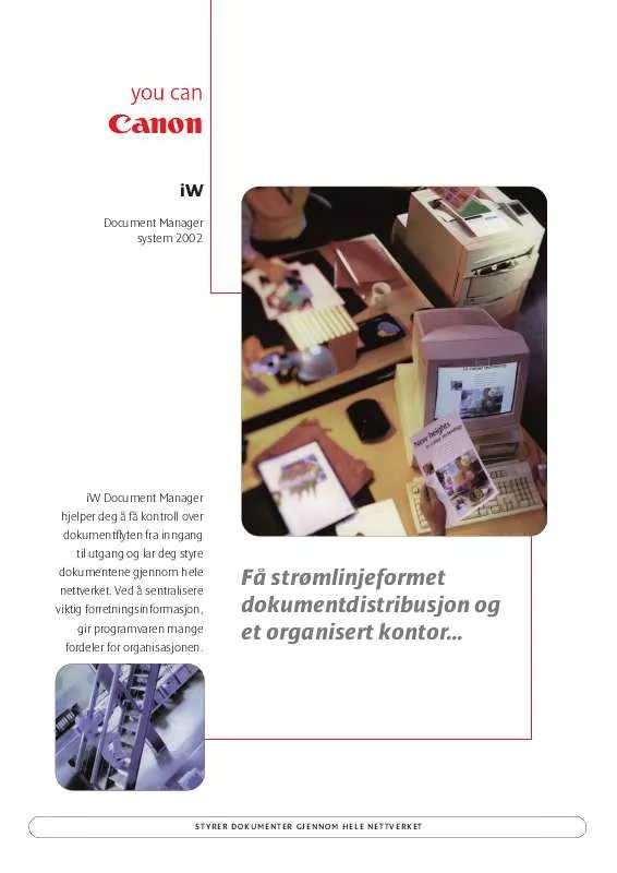 Mode d'emploi CANON IW DOCUMENT MANAGEMENT SYSTEM 2002
