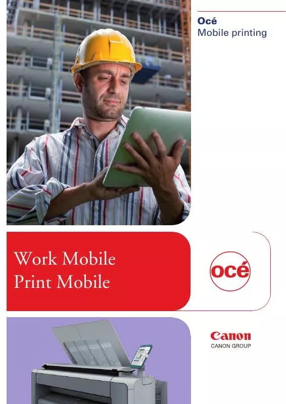 Mode d'emploi CANON OCE PUBLISHER MOBILE