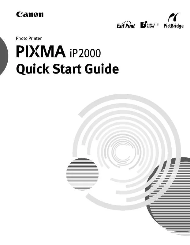 Mode d'emploi CANON PIXMA IP2000