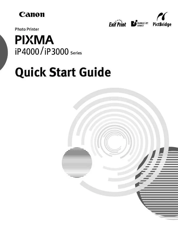 Mode d'emploi CANON PIXMA IP3000