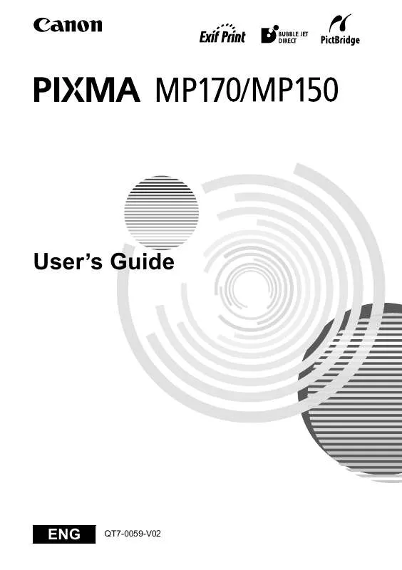 Mode d'emploi CANON PIXMA MP150