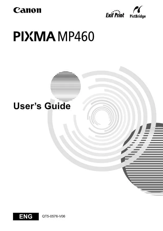 Mode d'emploi CANON PIXMA MP460