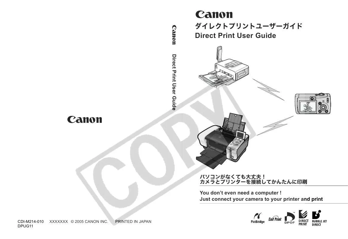 Mode d'emploi CANON POWERSHOT SD430