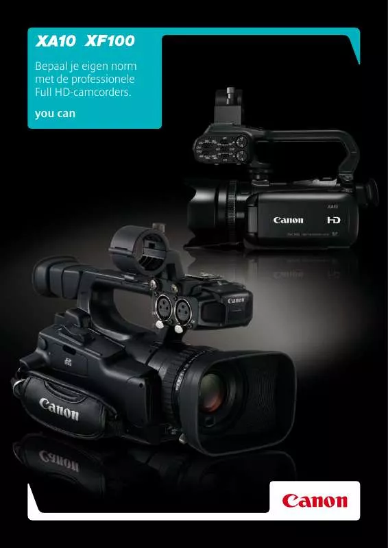 Mode d'emploi CANON PRO VIDEO CAMCORDERS