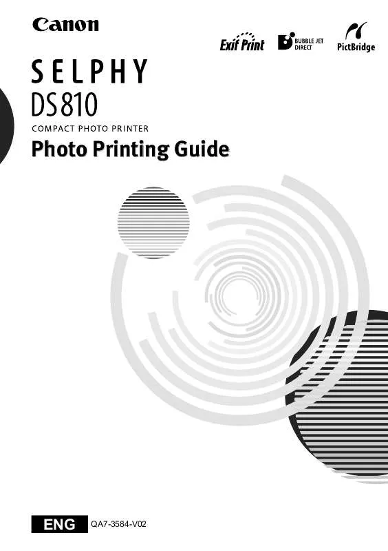 Mode d'emploi CANON SELPHY DS810