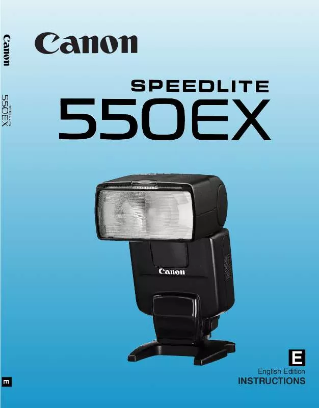 Mode d'emploi CANON SPEEDLITE 550EX