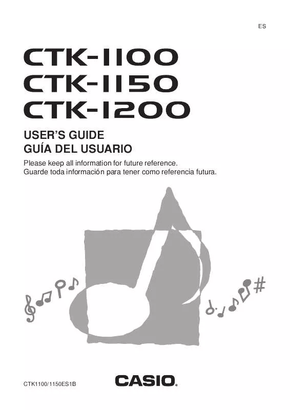 Mode d'emploi CASIO CTK-1200