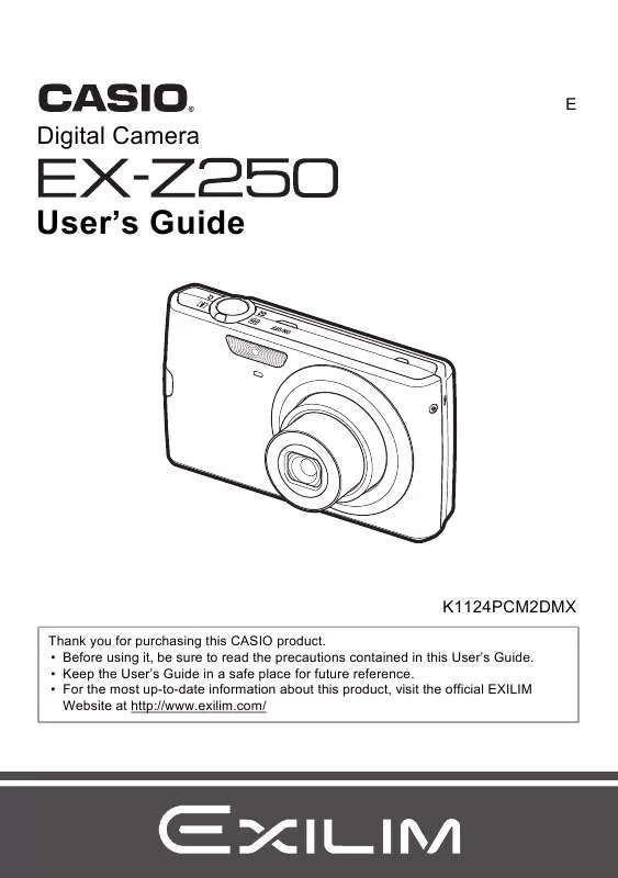 Mode d'emploi CASIO EXILIM EX-Z250