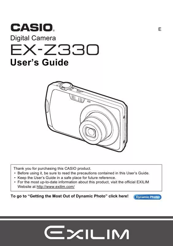 Mode d'emploi CASIO EXILIM EX-Z330