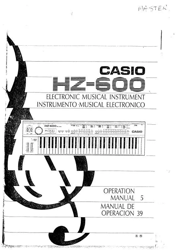Mode d'emploi CASIO HZ-600