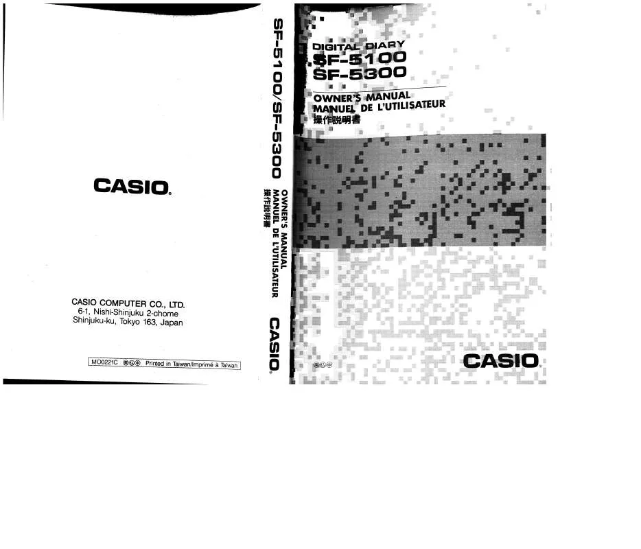 Mode d'emploi CASIO SF-5300