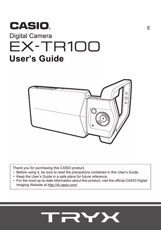 Mode d'emploi CASIO TRYX EX-TR100