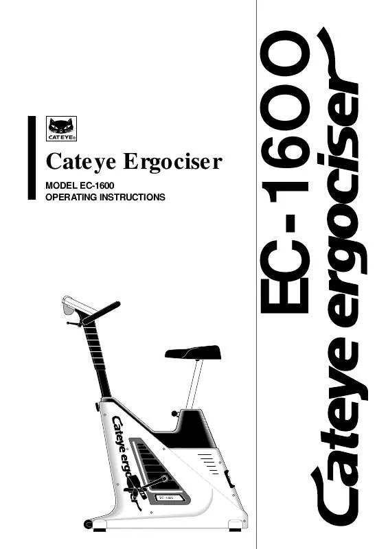 Mode d'emploi CAT EYE EC1600E