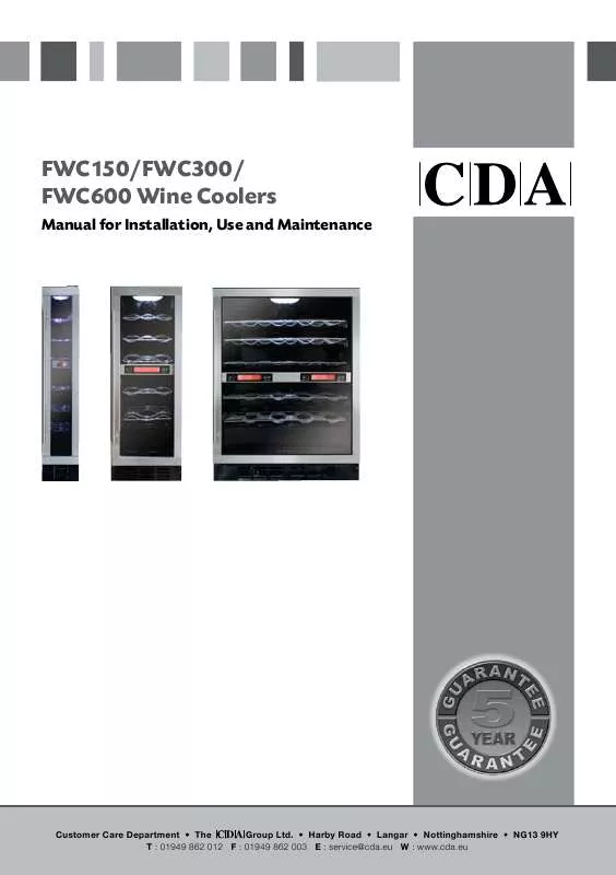 Mode d'emploi CDA FWC600