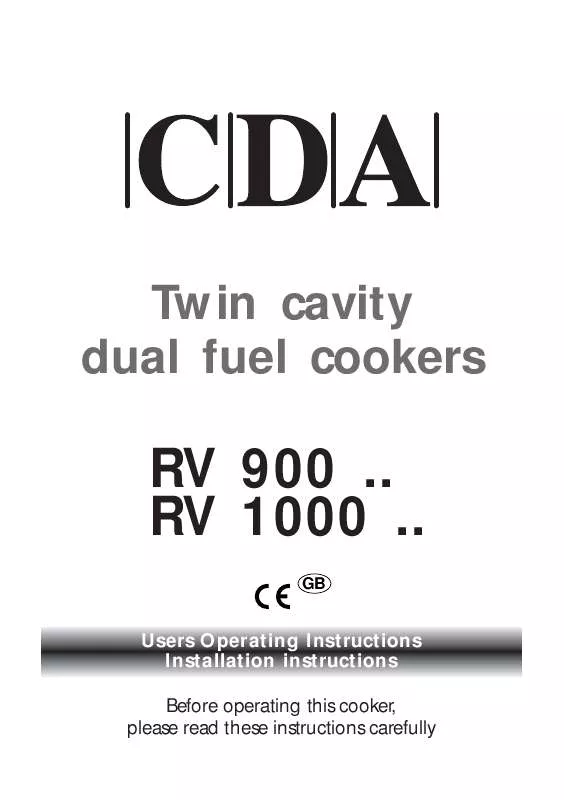 Mode d'emploi CDA RV1000