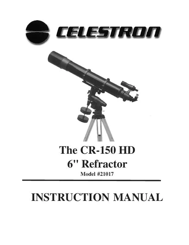 Mode d'emploi CELESTRON CR-150-HD