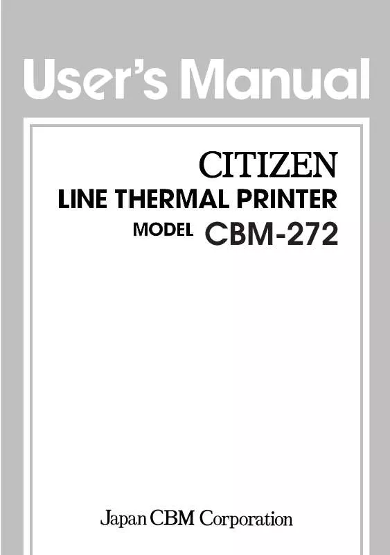 Mode d'emploi CITIZEN CBM-272