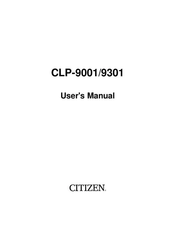 Mode d'emploi CITIZEN CLP-9000
