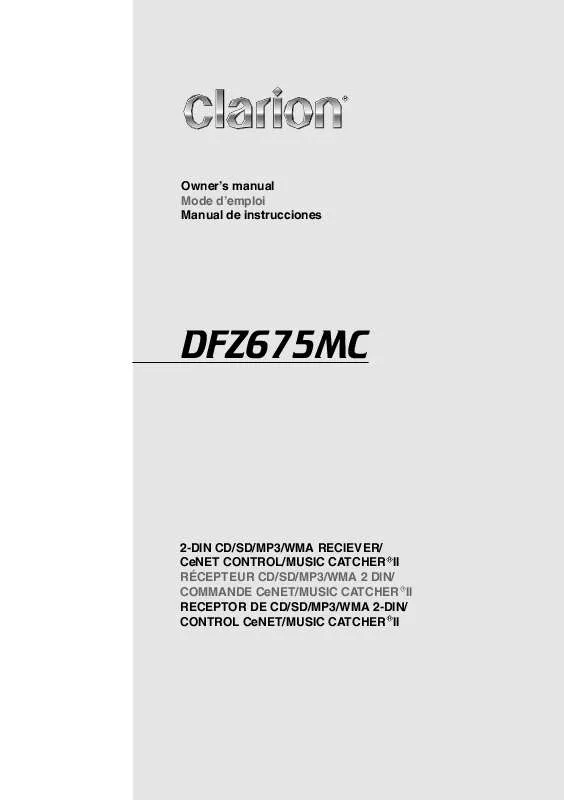 Mode d'emploi CLARION DFZ675MC