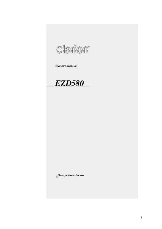 Mode d'emploi CLARION EZD580