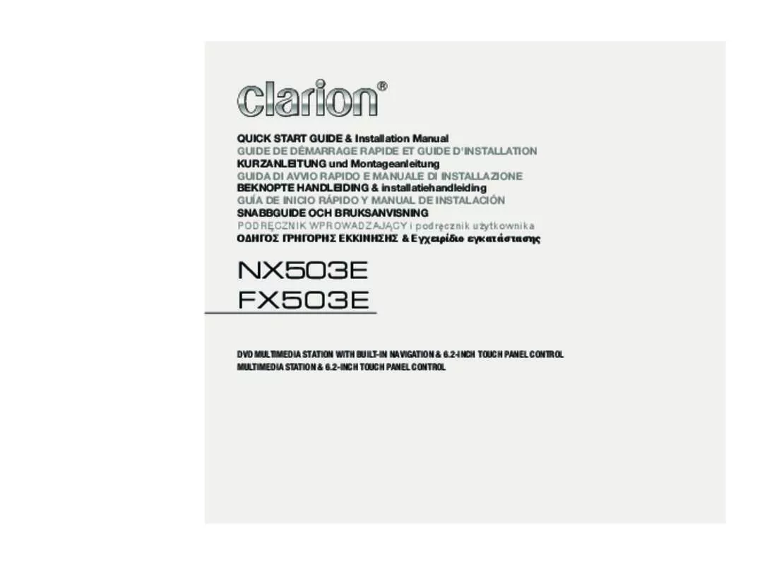 Mode d'emploi CLARION NX503E