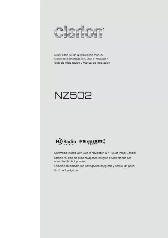 Mode d'emploi CLARION NZ502