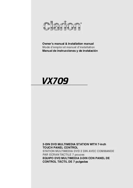 Mode d'emploi CLARION VX709