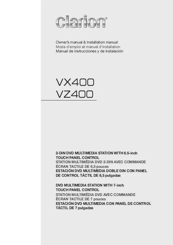 Mode d'emploi CLARION VZ400