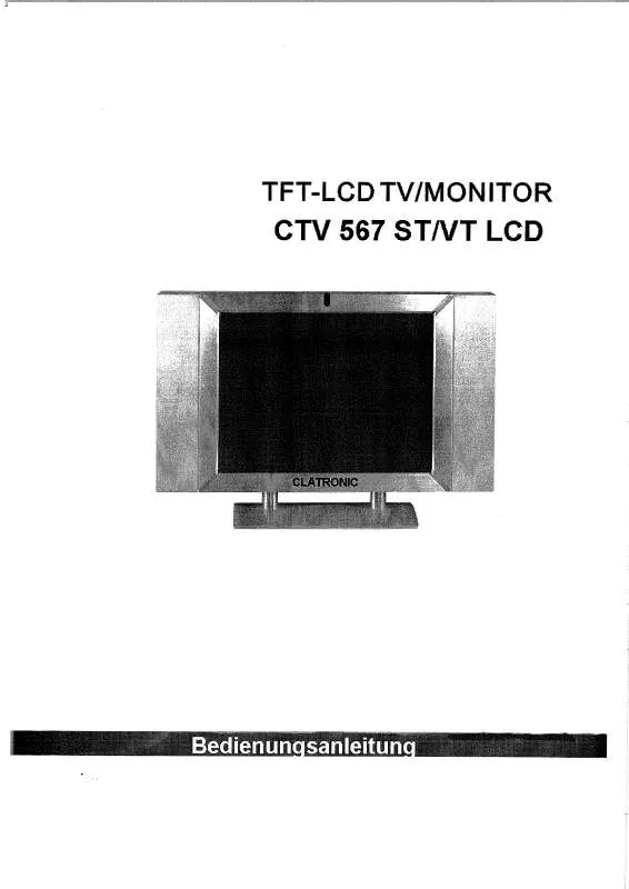 Mode d'emploi CLATRONIC CTV 567 VT LCD