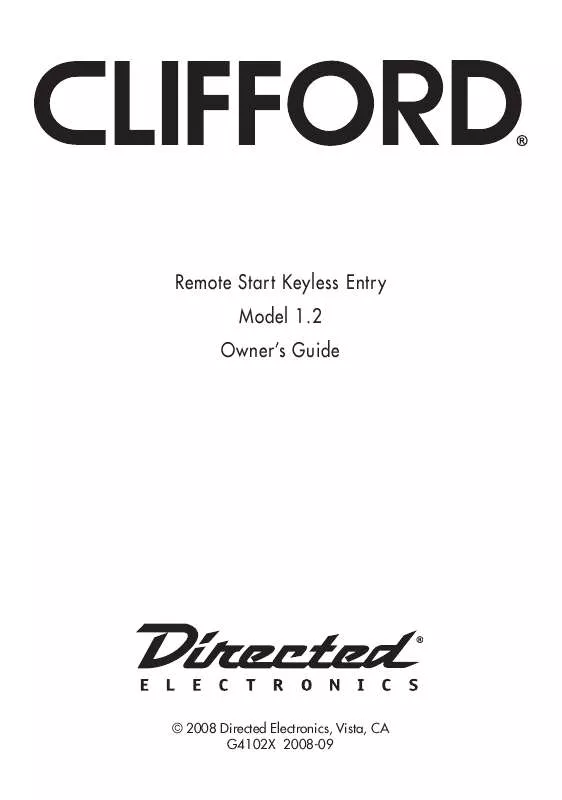 Mode d'emploi CLIFFORD 1.2