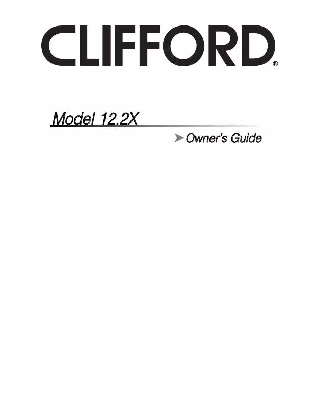 Mode d'emploi CLIFFORD 12.2X