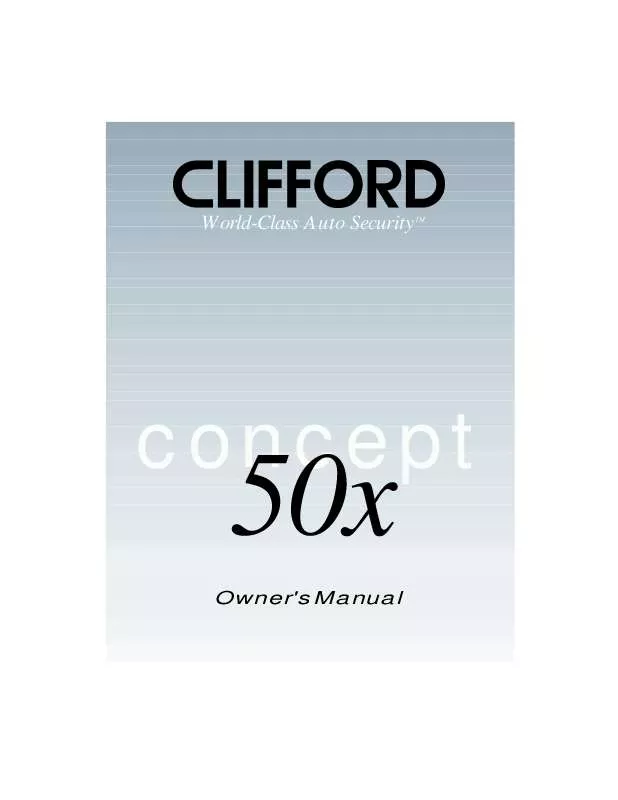 Mode d'emploi CLIFFORD 50X