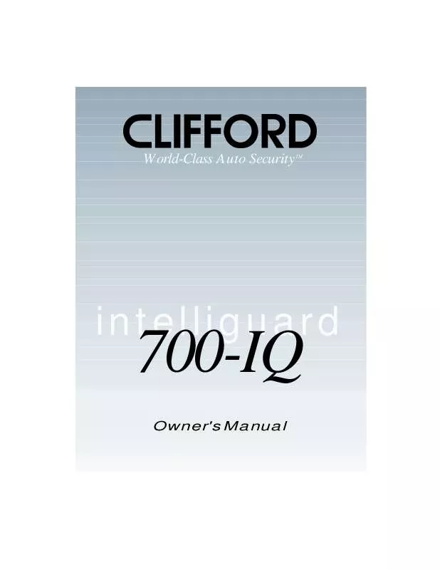 Mode d'emploi CLIFFORD 700IQ