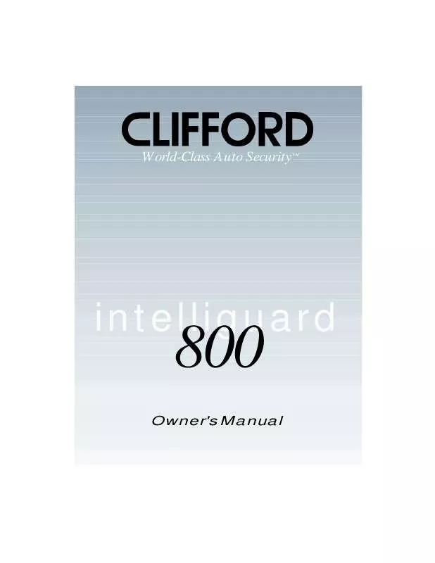 Mode d'emploi CLIFFORD 800