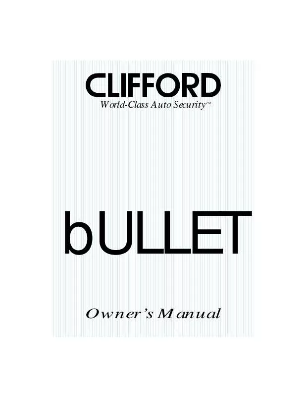 Mode d'emploi CLIFFORD BULLET