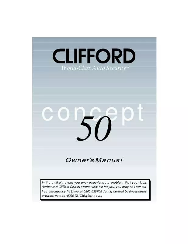 Mode d'emploi CLIFFORD CONCEPT 50