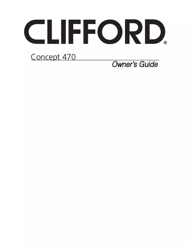 Mode d'emploi CLIFFORD CONCEPT 470